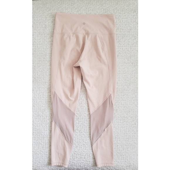 ATHLETA eclipse 7/8 Ballerina pink mesh tights S - Picture 3 of 9